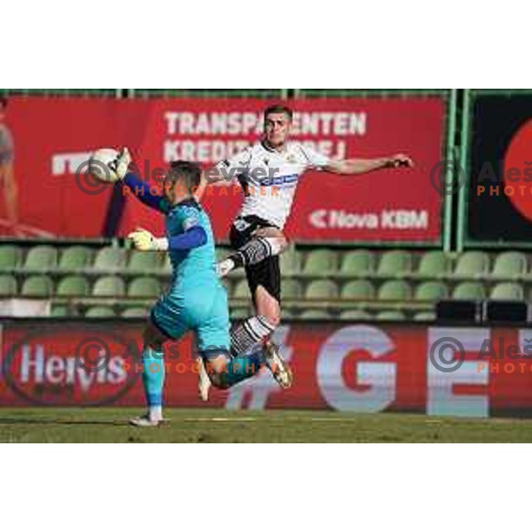 in action during Prva Liga Telekom Slovenije 2020-2021 football match between Bravo and Koper in Ljubljana on February 20, 2021