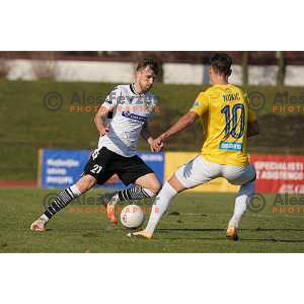 in action during Prva Liga Telekom Slovenije 2020-2021 football match between Bravo and Koper in Ljubljana on February 20, 2021