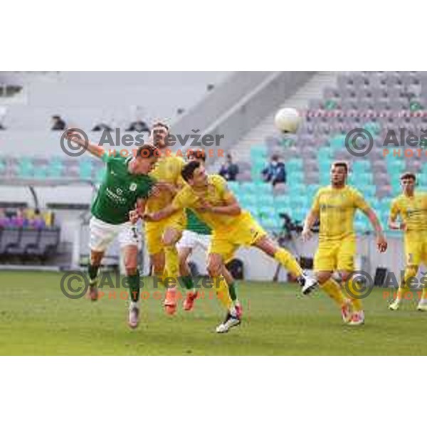 Andres Vombergar in action during Prva Liga Telekom Slovenië 2020-2021 football match between Olimpija and Domzale in SRC Stozice, Ljubljana, Slovenia on February 24,2021