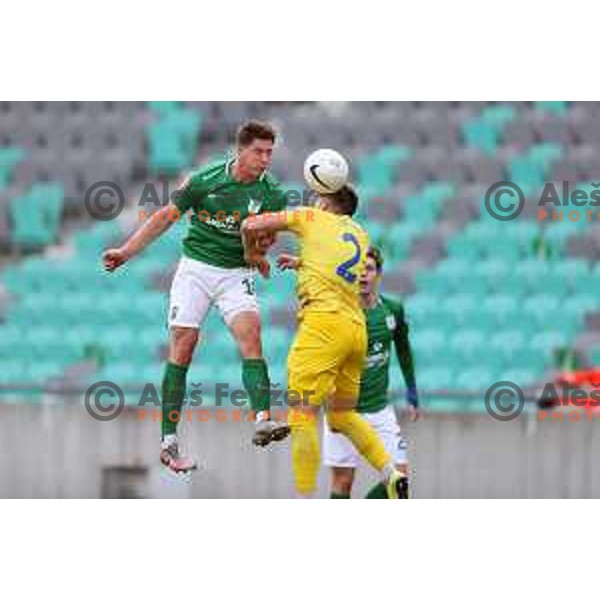 in action during Prva Liga Telekom Slovenië 2020-2021 football match between Olimpija and Domzale in SRC Stozice, Ljubljana, Slovenia on February 24,2021