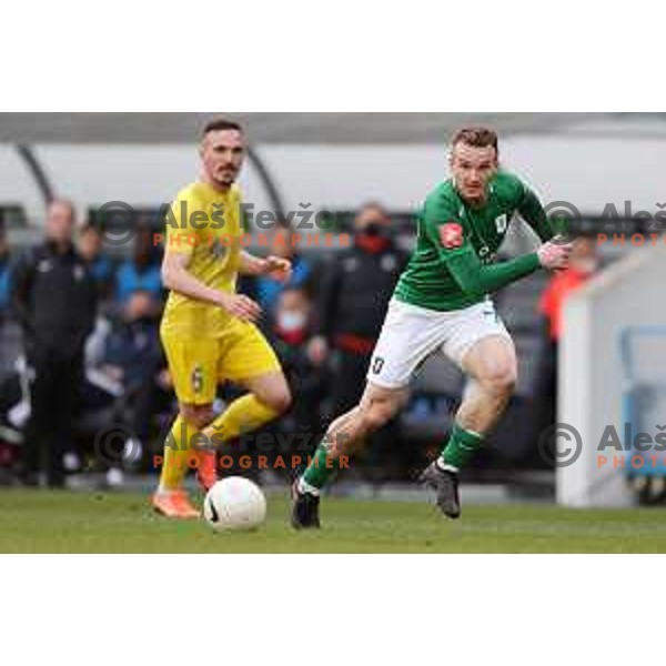 Djordje Ivanovic in action during Prva Liga Telekom Slovenië 2020-2021 football match between Olimpija and Domzale in SRC Stozice, Ljubljana, Slovenia on February 24,2021