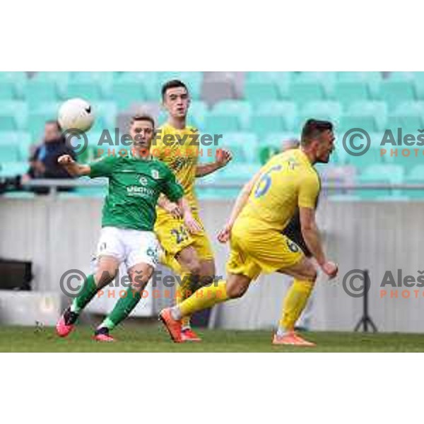 Michael Pavlovic in action during Prva Liga Telekom Slovenië 2020-2021 football match between Olimpija and Domzale in SRC Stozice, Ljubljana, Slovenia on February 24,2021