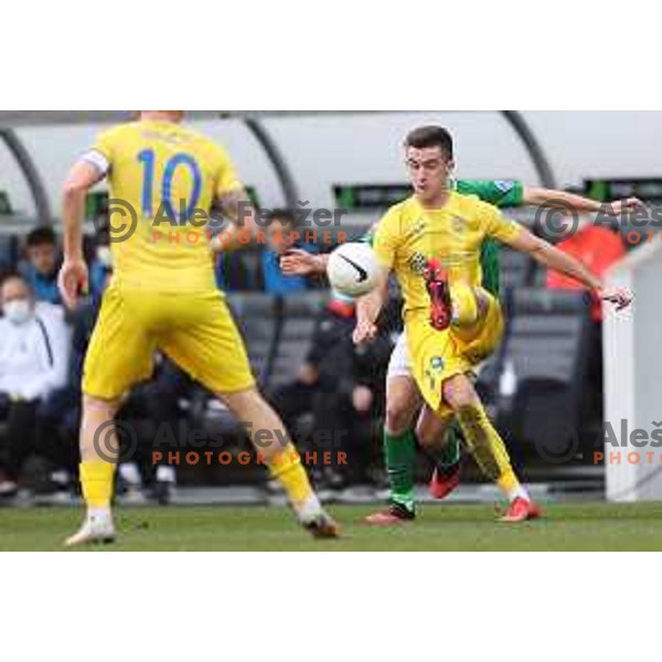 Arnel Jakupovic in action during Prva Liga Telekom Slovenië 2020-2021 football match between Olimpija and Domzale in SRC Stozice, Ljubljana, Slovenia on February 24,2021