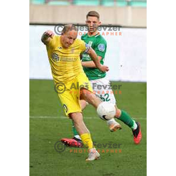Senijad Ibricic in action during Prva Liga Telekom Slovenië 2020-2021 football match between Olimpija and Domzale in SRC Stozice, Ljubljana, Slovenia on February 24,2021