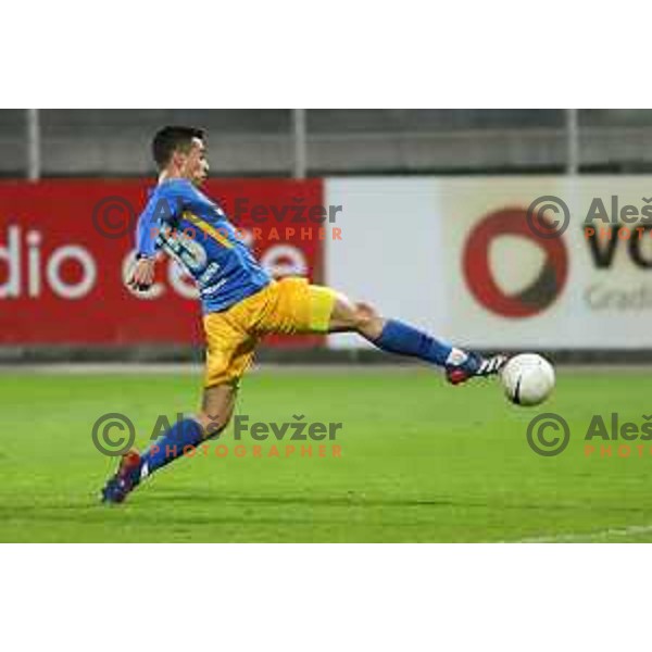 Filip Dangubic in action during Prva liga Telekom Slovenije 2020-2021 football match between Celje and Bravo in Celje on February 24, 2021