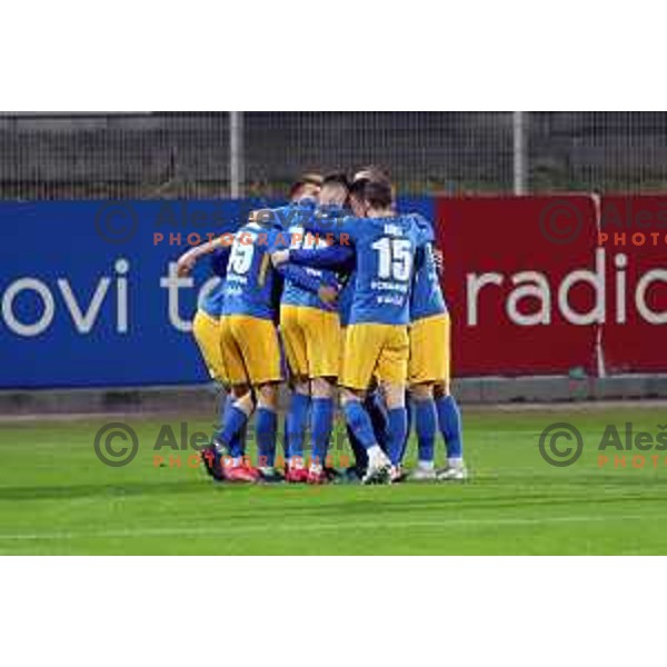 in action during Prva liga Telekom Slovenije 2020-2021 football match between Celje and Bravo in Celje on February 24, 2021