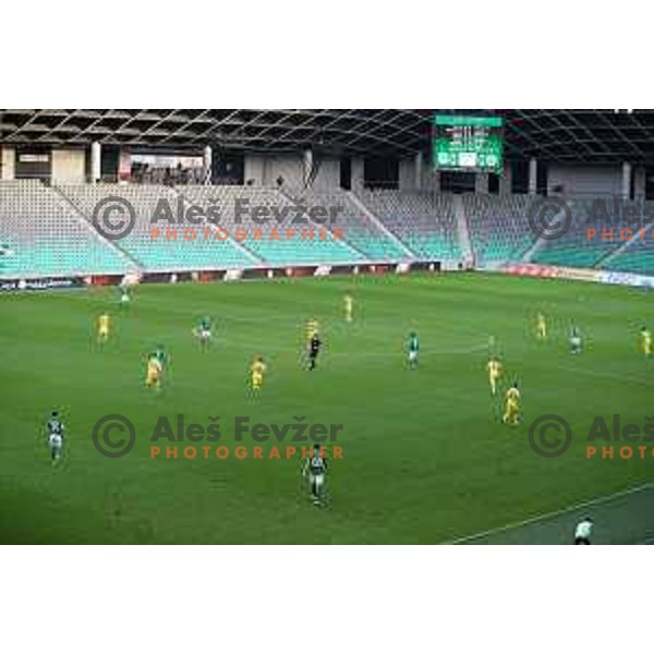 in action during Prva liga Telekom Slovenije 2020-2021 football match between Olimpija and Domzale in SRC Stozice, Ljubljana on February 24, 2021