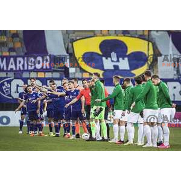 in action during Prva liga Telekom Slovenije football match between Maribor and Olimpija in Ljudski vrt, Maribor, Slovenia on February 27, 2021