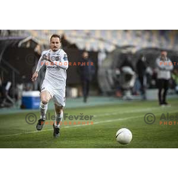 in action during Prva liga Telekom Slovenije football match between Maribor and Olimpija in Ljudski vrt, Maribor, Slovenia on February 27, 2021