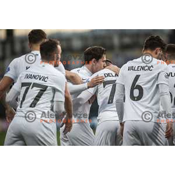 in action during Prva liga Telekom Slovenije football match between Maribor and Olimpija in Ljudski vrt, Maribor, Slovenia on February 27, 2021