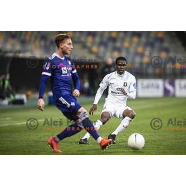 Eric Boakye in action during Prva liga Telekom Slovenije football match between Maribor and Olimpija in Ljudski vrt, Maribor, Slovenia on February 27, 2021