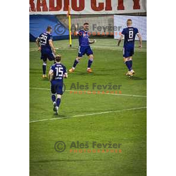Aljosa Matko celebrating during Prva liga Telekom Slovenije football match between Maribor and Olimpija in Ljudski vrt, Maribor, Slovenia on February 27, 2021