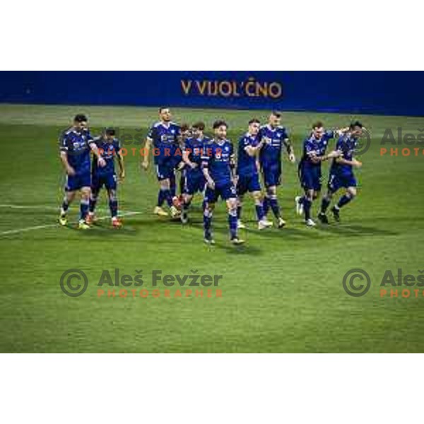 Aljosa Matko celebrating during Prva liga Telekom Slovenije football match between Maribor and Olimpija in Ljudski vrt, Maribor, Slovenia on February 27, 2021