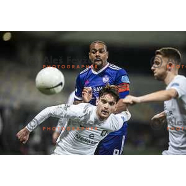 Marcos Tavares in action during Prva liga Telekom Slovenije football match between Maribor and Olimpija in Ljudski vrt, Maribor, Slovenia on February 27, 2021