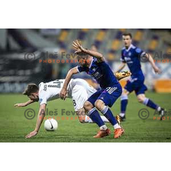 in action during Prva liga Telekom Slovenije football match between Maribor and Olimpija in Ljudski vrt, Maribor, Slovenia on February 27, 2021