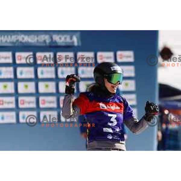 Selina Jörg (GER), winner of Ladies Parallel Giant Slalom at Snowboard World Championships at Rogla Ski resort, Slovenia on March1, 2021