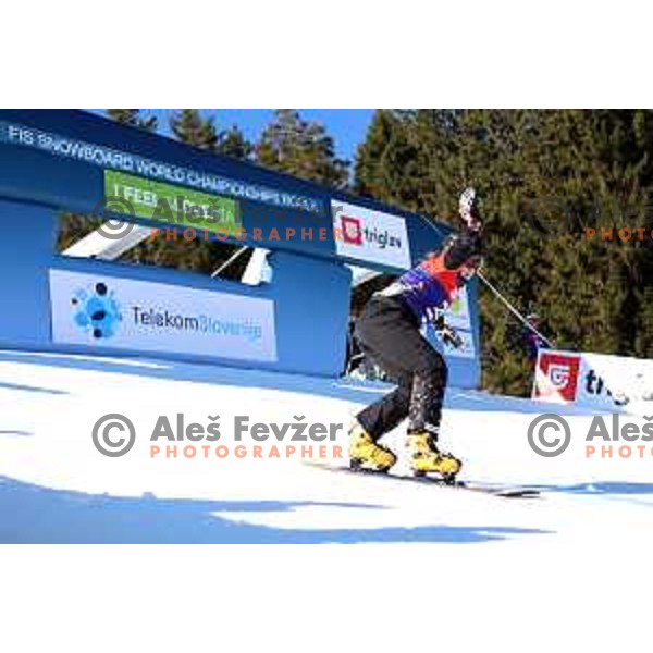 Snowboard World Championships in Parallel Slalom at Rogla Ski resort, Slovenia on March 2, 2021