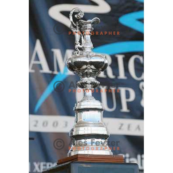 at America\'s Cup Final sailing match race between team New Zealand and team Alinghi in Auckland, New Zealand on March 2, 2003. Team Alinghi defeated Team New Zealand 5:0