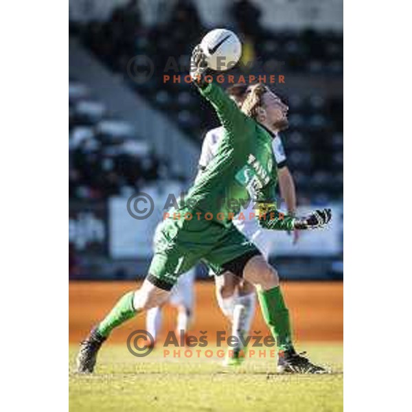 Luka Janzekovic in action during Prva liga Telekom Slovenije football match between Mura and Aluminij in Fazanerija, Murska Sobota, Slovenia on March 6, 2021
