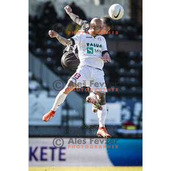 Aljaz Krefl in action during Prva liga Telekom Slovenije football match between Mura and Aluminij in Fazanerija, Murska Sobota, Slovenia on March 6, 2021