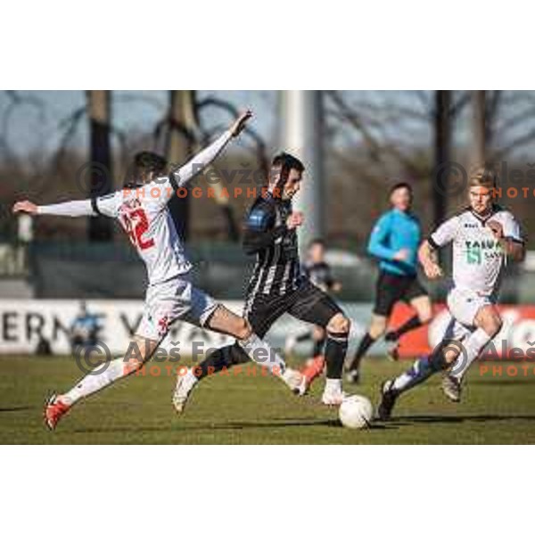 Mihael Klepac in action during Prva liga Telekom Slovenije football match between Mura and Aluminij in Fazanerija, Murska Sobota, Slovenia on March 6, 2021