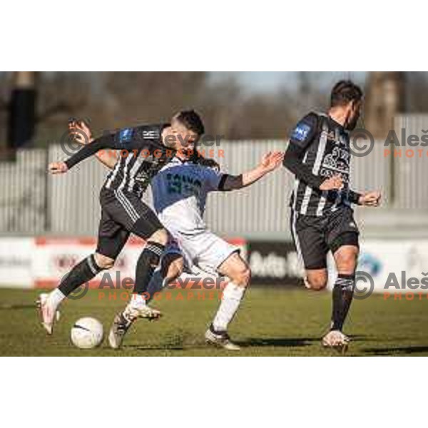 Mihael Klepac in action during Prva liga Telekom Slovenije football match between Mura and Aluminij in Fazanerija, Murska Sobota, Slovenia on March 6, 2021