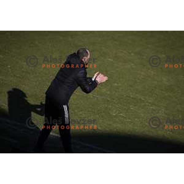 Ante Simundza, head coach of Mura in action during Prva liga Telekom Slovenije football match between Mura and Aluminij in Fazanerija, Murska Sobota, Slovenia on March 6, 2021