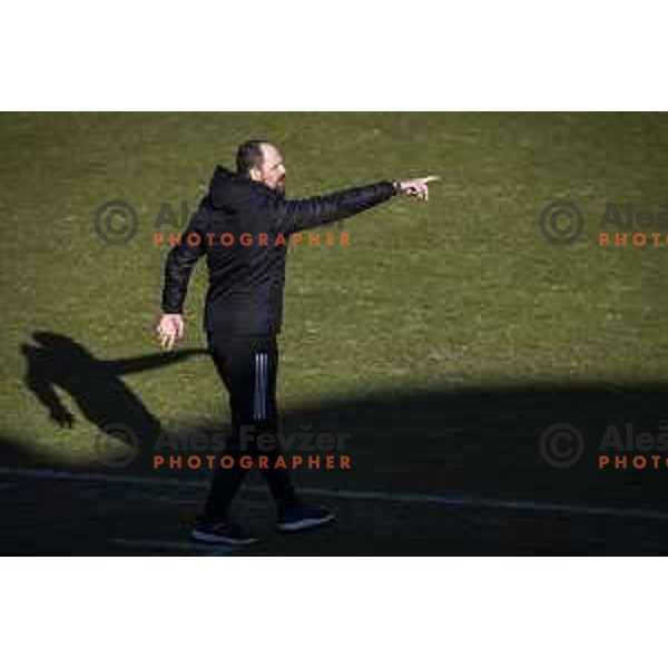 Ante Simundza, head coach of Mura in action during Prva liga Telekom Slovenije football match between Mura and Aluminij in Fazanerija, Murska Sobota, Slovenia on March 6, 2021