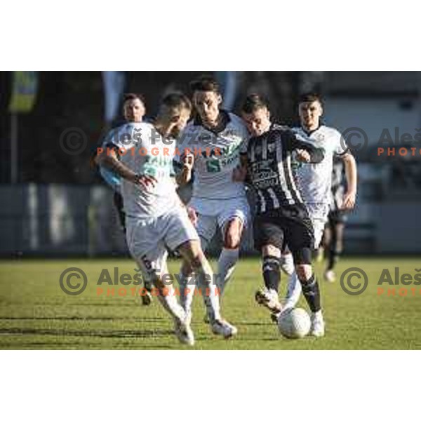 in action during Prva liga Telekom Slovenije football match between Mura and Aluminij in Fazanerija, Murska Sobota, Slovenia on March 6, 2021