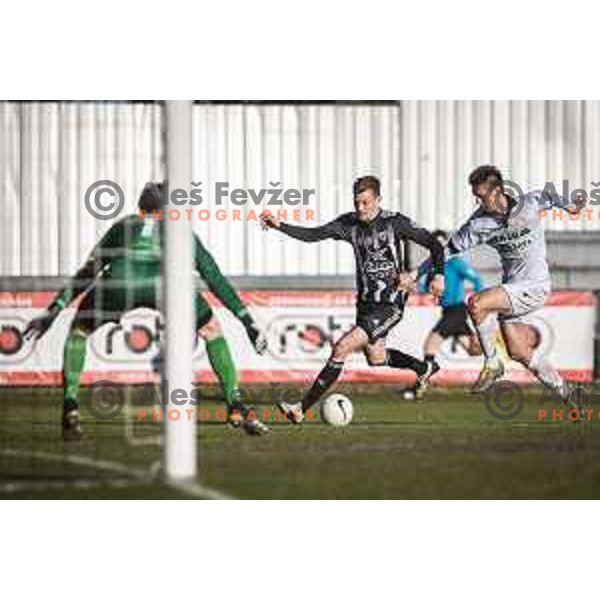 in action during Prva liga Telekom Slovenije football match between Mura and Aluminij in Fazanerija, Murska Sobota, Slovenia on March 6, 2021