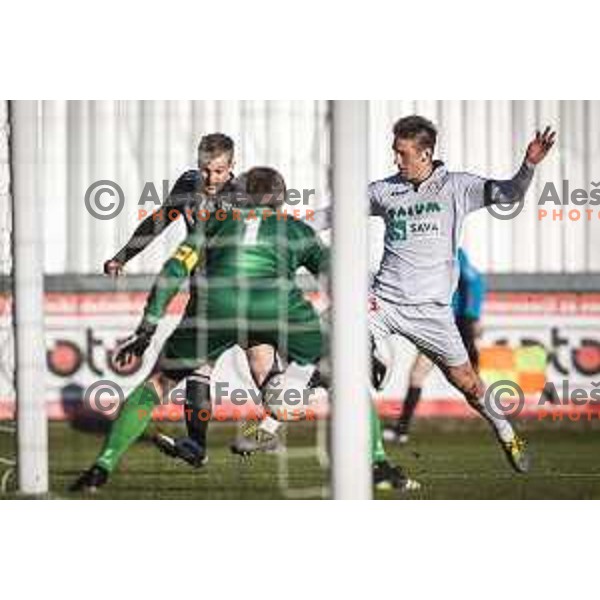 in action during Prva liga Telekom Slovenije football match between Mura and Aluminij in Fazanerija, Murska Sobota, Slovenia on March 6, 2021