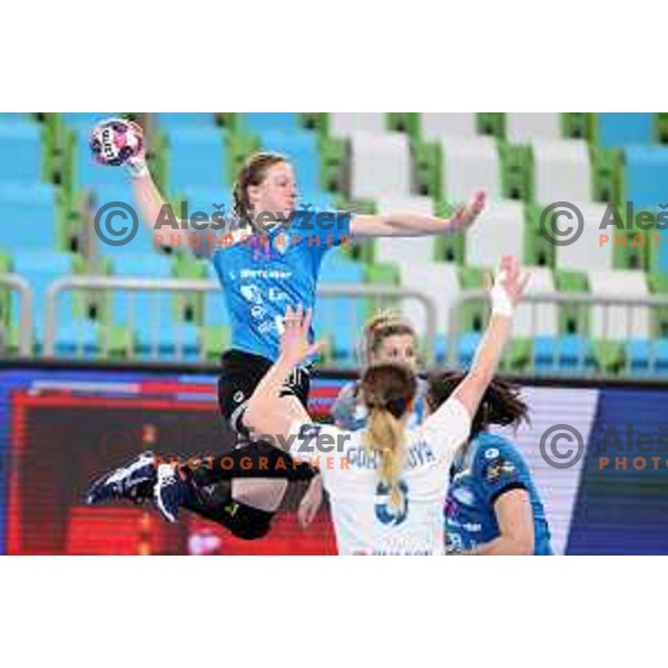 during EHF Champions League Women eight-final 2020-2021 handball match between Krim Mercator (SLO) and CSKA (RUS) in Ljubljana, Slovenia on March 6, 2021