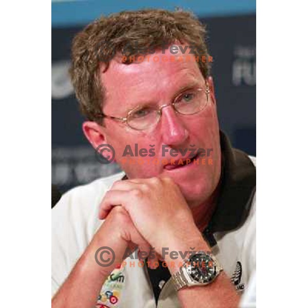 at America\'s Cup Final sailing match race between team New Zealand and team Alinghi in Auckland, New Zealand on March 2, 2003. Team Alinghi defeated Team New Zealand 5:0