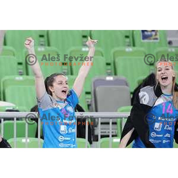 during EHF Champions League Women eight-final 2020-2021 handball match between Krim Mercator (SLO) and CSKA (RUS) in Ljubljana, Slovenia on March 6, 2021