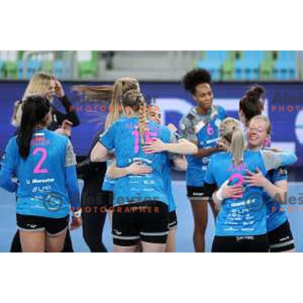 during EHF Champions League Women eight-final 2020-2021 handball match between Krim Mercator (SLO) and CSKA (RUS) in Ljubljana, Slovenia on March 6, 2021