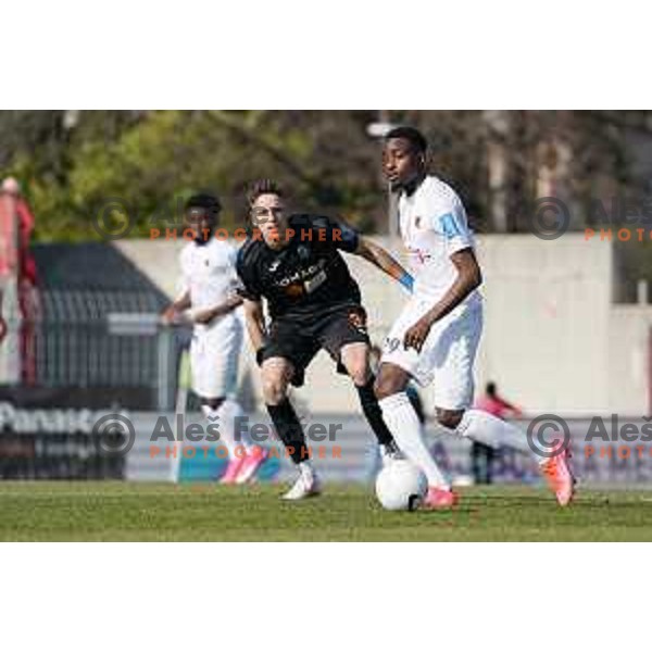 Milan Tucic in action during Prva Liga Telekom Slovenije 2020-2021 football match between Tabor CB 24 Sezana and Bravo in Sezana on March 7, 2021