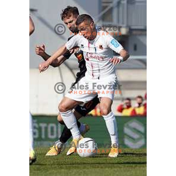 Mustafa Nukic and Marko Ristic in action during Prva Liga Telekom Slovenije 2020-2021 football match between Tabor CB 24 Sezana and Bravo in Sezana on March 7, 2021