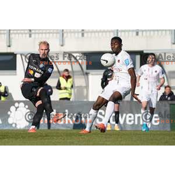 Sandi Ogrinec in action during Prva Liga Telekom Slovenije 2020-2021 football match between Tabor CB 24 Sezana and Bravo in Sezana on March 7, 2021