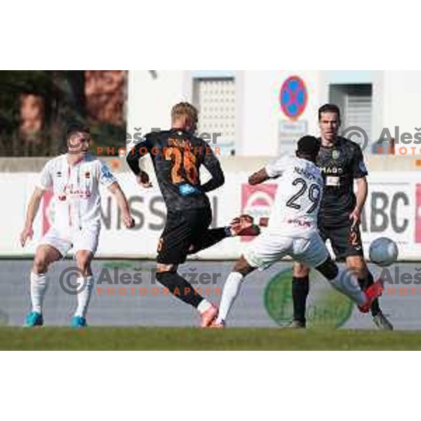 Sandi Ogrinec in action during Prva Liga Telekom Slovenije 2020-2021 football match between Tabor CB 24 Sezana and Bravo in Sezana on March 7, 2021