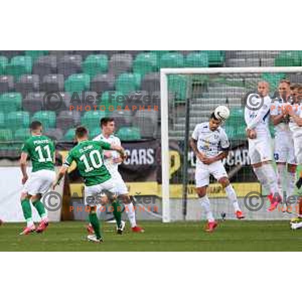 Timi Max Elsnik in action during Prva Liga Telekom Slovenije 2020-2021 football match between Olimpija and Celje in SRC Stozice, Ljubljana, Slovenia on March 7, 2021