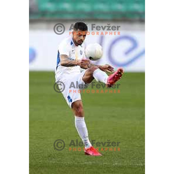 Josip Calusic in action during Prva Liga Telekom Slovenije 2020-2021 football match between Olimpija and Celje in SRC Stozice, Ljubljana, Slovenia on March 7, 2021