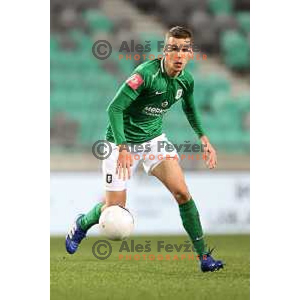 Nik Kapun in action during Prva Liga Telekom Slovenije 2020-2021 football match between Olimpija and Celje in SRC Stozice, Ljubljana, Slovenia on March 7, 2021