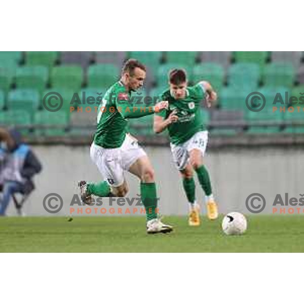 Djordje Ivanovic of Olimpija in action during Prva Liga Telekom Slovenije 2020-2021 football match between Olimpija and Celje in SRC Stozice, Ljubljana, Slovenia on March 7, 2021