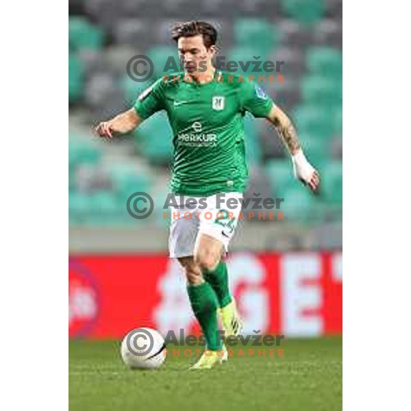 Ante Coric in action during Prva Liga Telekom Slovenije 2020-2021 football match between Olimpija and Celje in SRC Stozice, Ljubljana, Slovenia on March 7, 2021