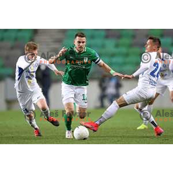 Timi Max Elsnik in action during Prva Liga Telekom Slovenije 2020-2021 football match between Olimpija and Celje in SRC Stozice, Ljubljana, Slovenia on March 7, 2021