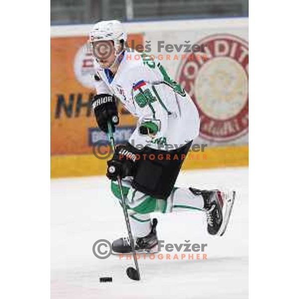 In action during Alps league ice-hockey match between Acroni Jesenice and SZ Olimpija in Jesenice, Slovenia on March 9, 2021