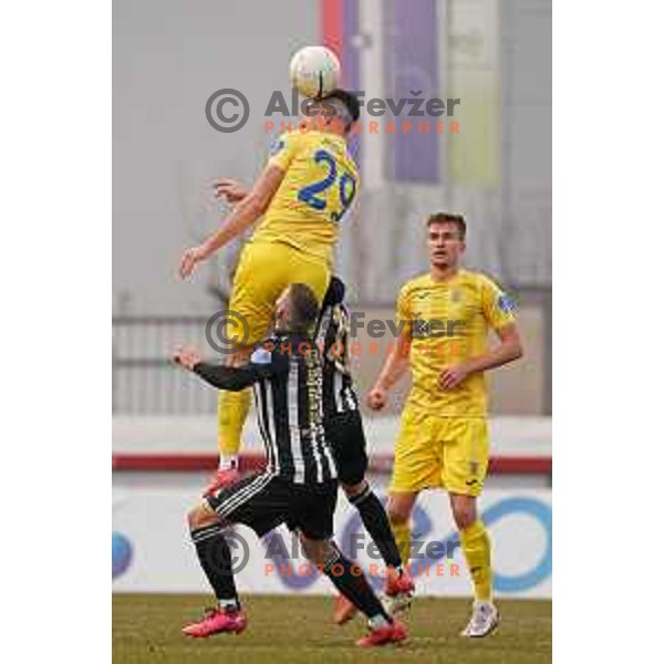 Arnel Jakupovic in action during Prva Liga Telekom Slovenije 2020-2021 football match between Domzale and Mura in Domzale, Slovenia on March 10, 2021