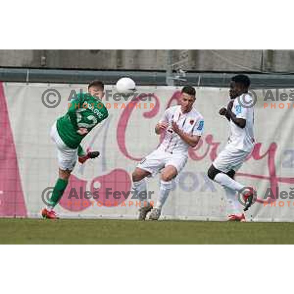 in action during Prva Liga Telekom Slovenije 2020-2021 football match between Tabor CB 24 and Olimpija in Sezana on March 11, 2021