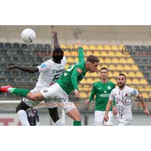 in action during Prva Liga Telekom Slovenije 2020-2021 football match between Tabor CB 24 and Olimpija in Sezana on March 11, 2021