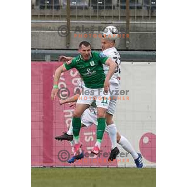in action during Prva Liga Telekom Slovenije 2020-2021 football match between Tabor CB 24 and Olimpija in Sezana on March 11, 2021